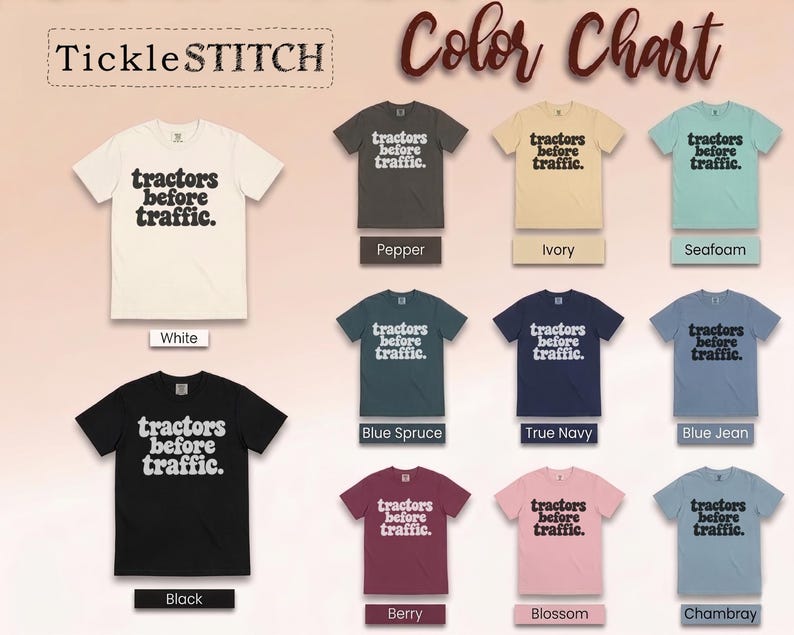 Funny Farming Shirt, Tractor Lover Gift, Tractors Before Traffic Tee, Country Life Shirt, Rural Living Top, Farm Life Apparel image 13
