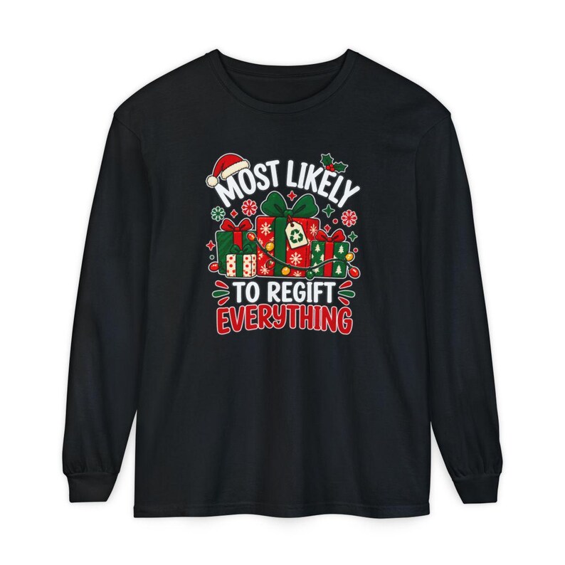 Most Likely To Shirt, Most Likely Family Christmas Tee, Funny Holiday Gift, Secret Santa Party Shirt, Sarcastic Christmas Group Shirt image 13