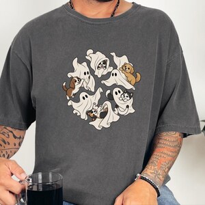 Ghost Dog Shirt, Halloween Dog Gift, Dog Mom Fall Tee, Puppy Halloween Costume, Spooky Season Shirt image 3