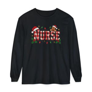 Nurse Christmas Tee, Gingerbread Christmas Shirt, Christmas Nurse Gift, Festive Nurse Sweatshirt, Holiday Medical Top image 13