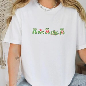 Christmas Frog Shirt, Frog Christmas Gift, Cute Frog Tee, Funny Christmas Shirt, Holiday Animal T Shirt image 2