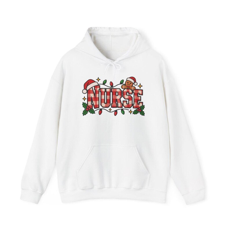 Nurse Christmas Tee, Gingerbread Christmas Shirt, Christmas Nurse Gift, Festive Nurse Sweatshirt, Holiday Medical Top image 12