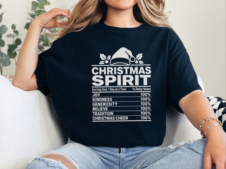Julstämnings-näringsetikett-tröja, familjesemester-tröja, rolig julklapp bild 5