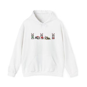 Christmas Bunny Shirt, Christmas Bunny Gift, Holiday Rabbit Tee, Winter Animal Shirt, Christmas Pet Shirt, Comfort Colors Tee image 12
