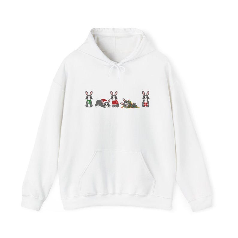 Christmas Bunny Shirt, Christmas Bunny Gift, Holiday Rabbit Tee, Winter Animal Shirt, Christmas Pet Shirt, Comfort Colors Tee image 12