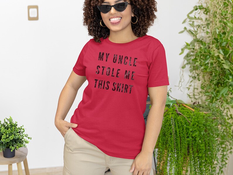 My Uncle Stole Me This Cool Uncle Shirt Funny Nephew Niece Gift for Uncle and New Uncle Humorous Family Statement Tee, Funny Uncle Gift image 4