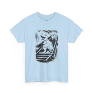 T-Rex Dinosaur Pooping On An Escalator image 6