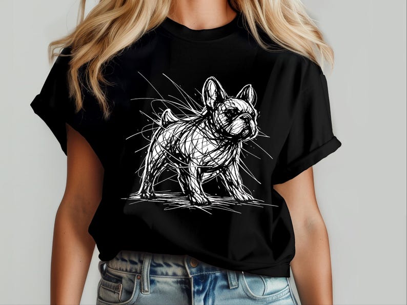 French Bulldog Shirt | French Bulldog Sketch Tee | Frenchie Lover Pet Owner Apparel image 8