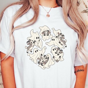 Funny Goat Shirt, Goat Mom Gift, Cute Ghost Shirt, Halloween Goat Lover Tee, Farm Animal Fall Shirt image 8