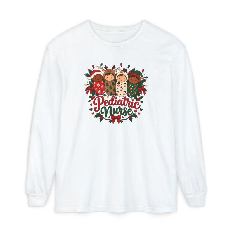 Christmas Pediatric Nurse Shirt, Peds Nurse Christmas Gift, Pediatric Nursing Tee, Nicu Nurse Xmas Top Bild 14