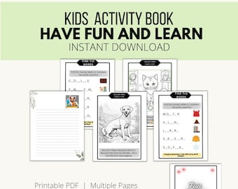 Learning and fun activity book for kids