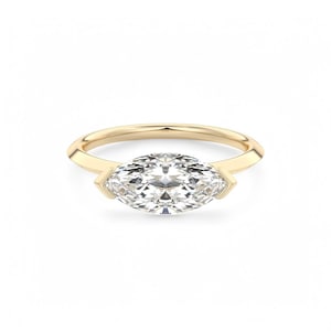 2.0 Ct Marquise Cut Moissanite Engagement Ring, Solitaire East to West Setting, Propose Ring, Wedding Ring, Promise Ring, Anniversary Gift