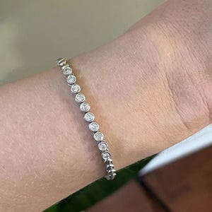 3.0 MM Certified VVS1 Ideal Cut Moissanite Tennis Bracelet All Sizes,Tennis bracelet moissanite,tennis bracelet,tennis bracelet for women