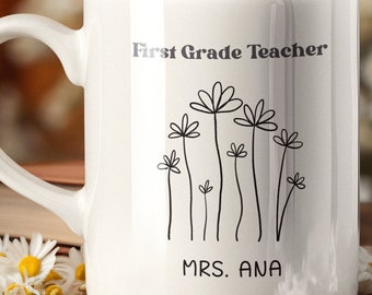 Personalized Teacher Coffee Mug, Teacher Appreciation Gift, Teacher Gifts,Teacher Coffee Cup,Back to School Gift,Teacher's Day Mug,Christmas