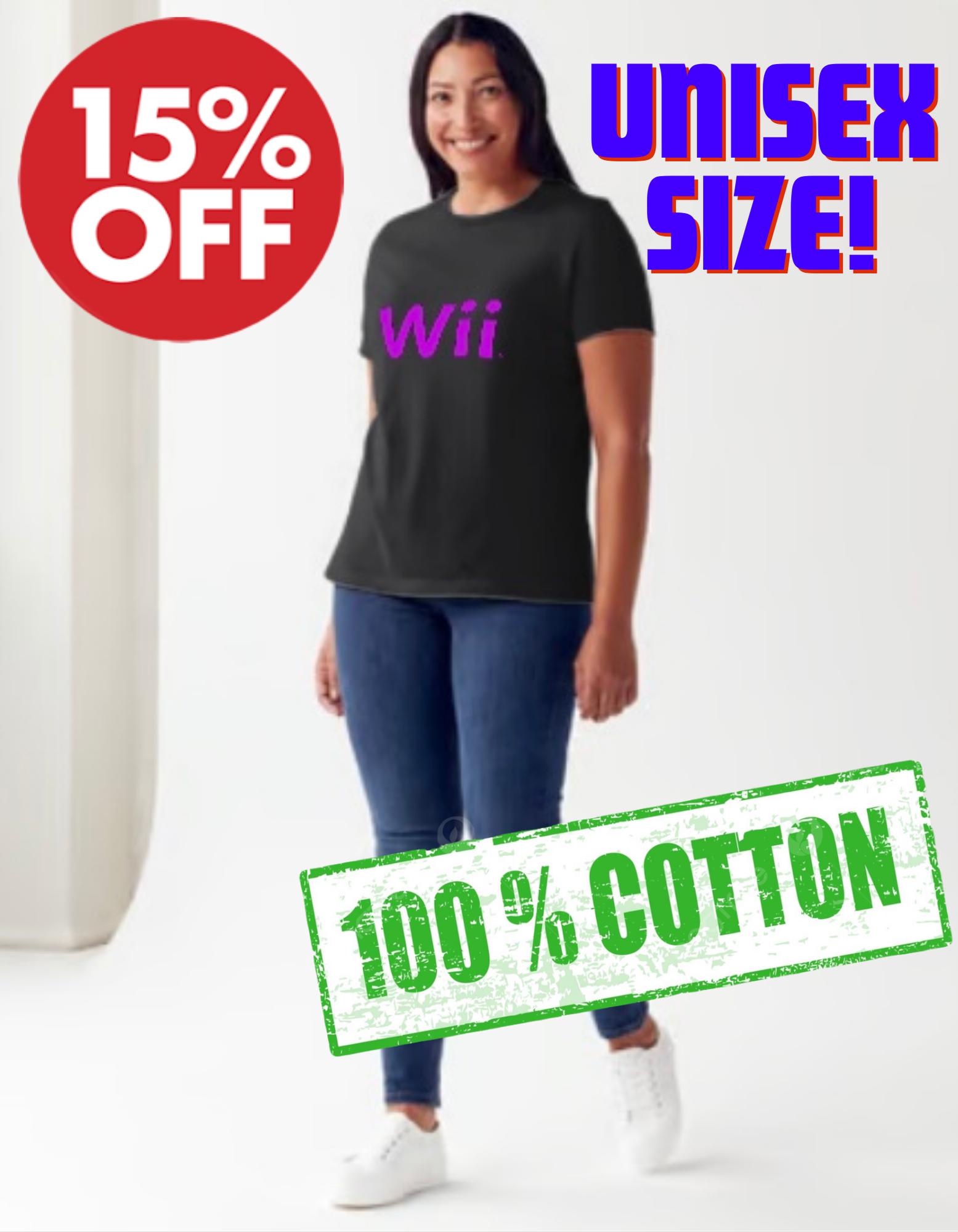 Nintendo Wii Logo Short Sleeve T-shirt Unisex Adult Fun