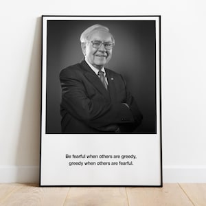 Warren Buffett | A4 A3 A2 A1 | Fine Art Poster Print