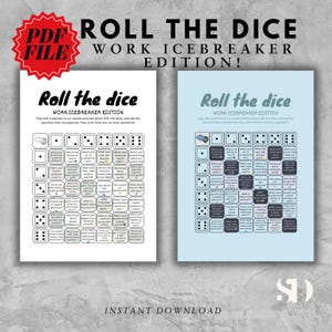 Würfelwurf und Erzählen Spiel, Tisch Gesprächsspiel, Gesprächsstarter, Einfaches Eisbrecher Spiel, Party Starter Spiel, Arbeitsausgabe Würfelspiel PDF Datei.