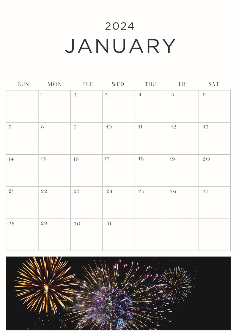 Customizable Photo 2024 Calendar Etsy