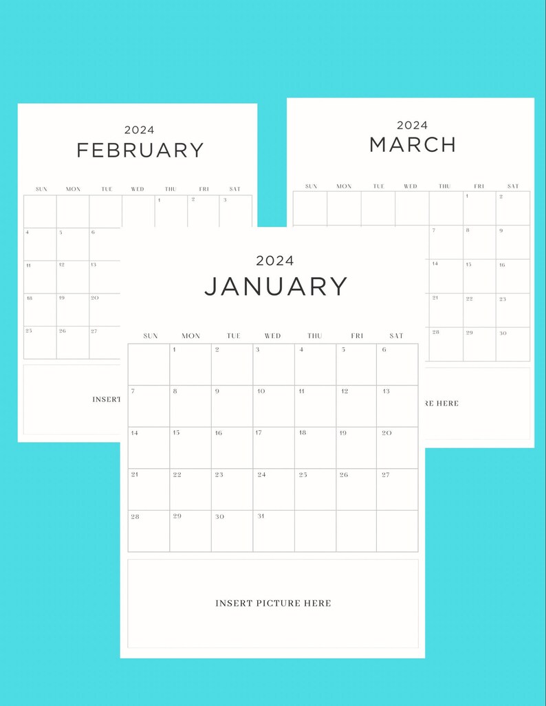 Customizable Photo 2024 Calendar Etsy