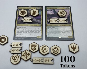 100 MTG tokens Counters Magic the gathering tokens and ability mtg status token