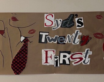 21st Birthday Banner; Custom, Hand painted sign for events!