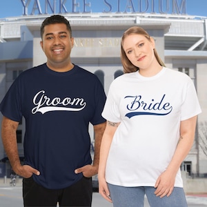 Groom  | Yankee Fan | Heavy Cotton Tee, Wedding Apparel Engagement Gift, Bachelor Party Shirt, Bride and Groom Matching T-shirt, Casual Wear