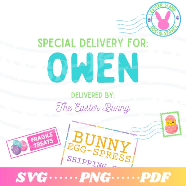 Personalized Easter Basket Design | Special Delivery | SVG | PDF | PNG