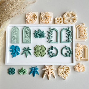 Plant cutters- Tripical cutters- Tropical cutters polymer clay cutter- Earring cutters