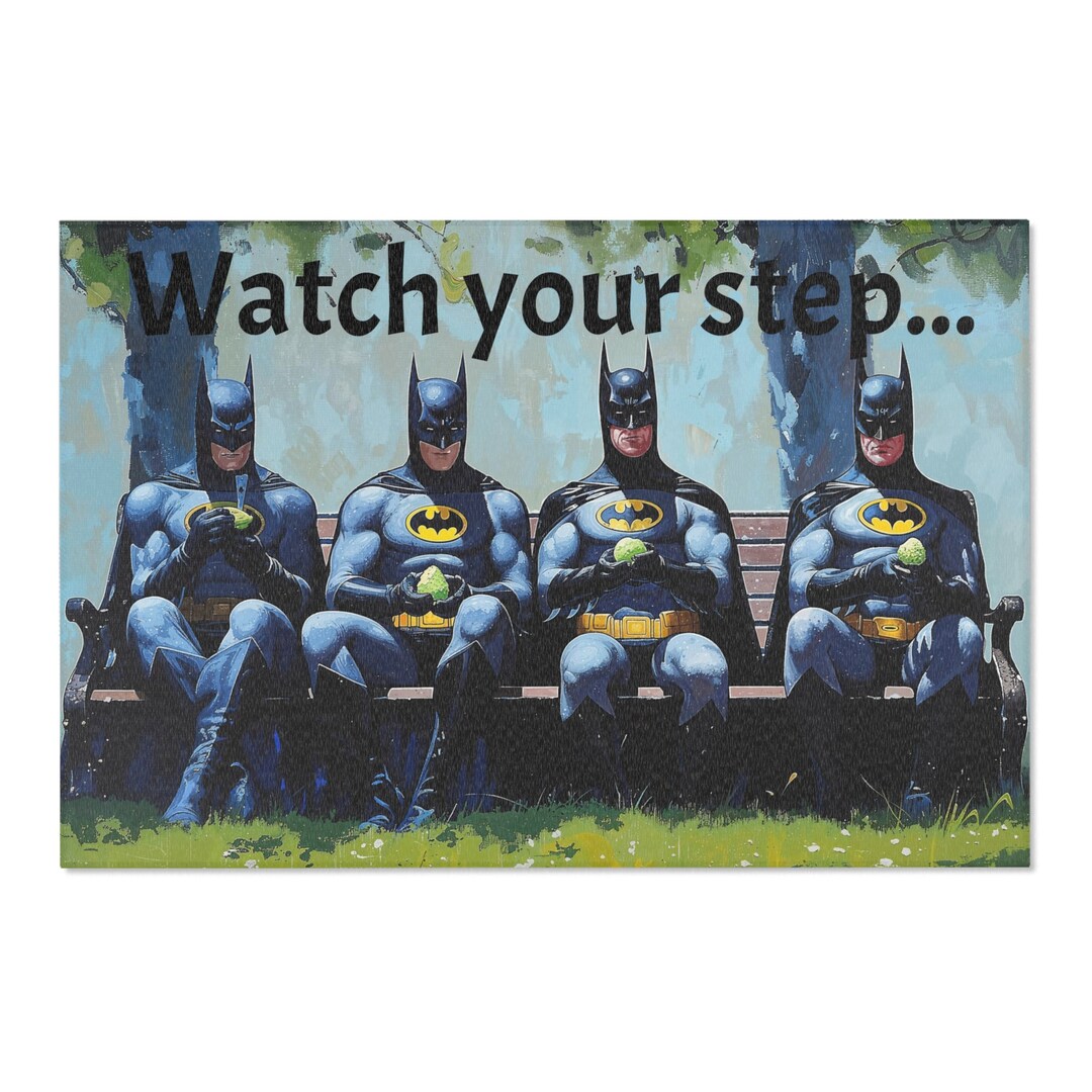 Watch Your Step Rug Batman Watch You Step Area Rugs - Etsy