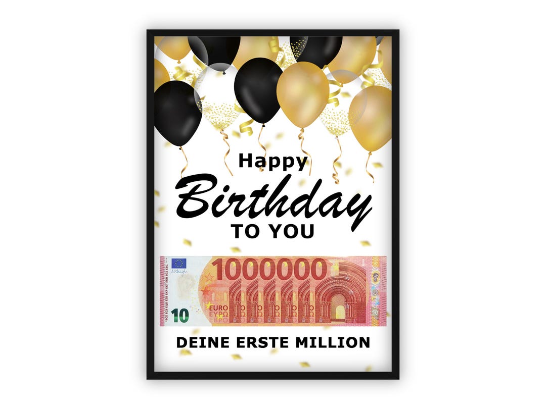 Birthday Money Gift | A4 | Give Money as a Creative Gift | Your First ...