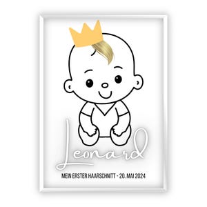 Personalisiertes Babygeschenk | Erster Haarschnitt |  Babyzimmerdekoration |Andenken an erste Haare | Erste Locke | Erinnerungsgeschenk