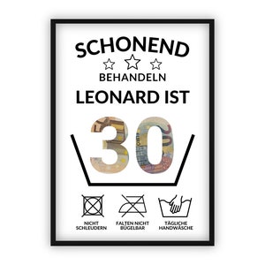 Cash gift 30th birthday I Birthday gift thirty funny | round birthday gift personalized money I PDF Download