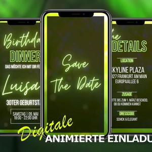 Convite de aniversário digital WhatsApp convite de aniversário cartão de convite eletrônico festa de aniversário editável para enviar