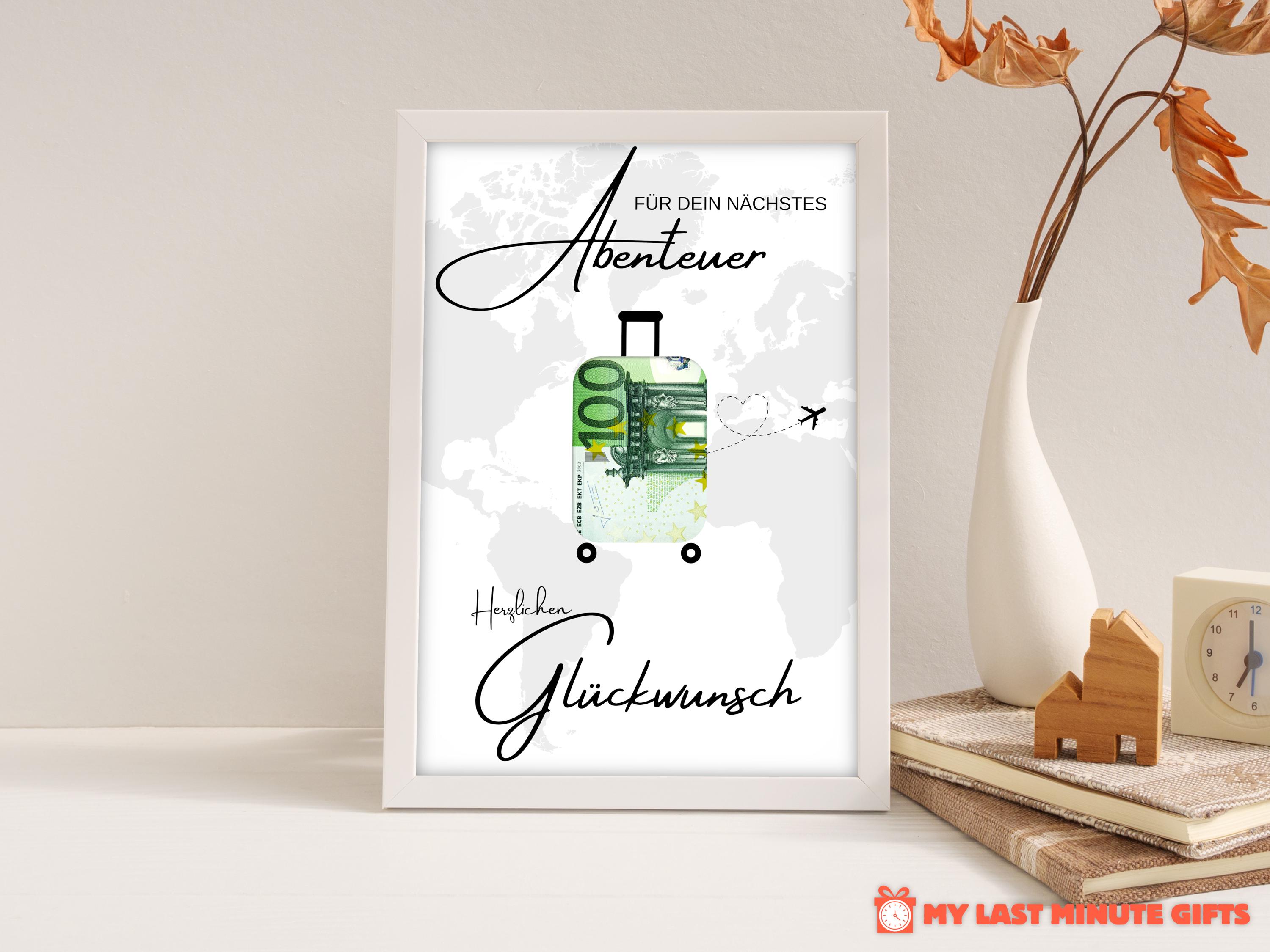 Birthday Cash Gift | A4 | Travel | Happy Birthday | Congratulations ...