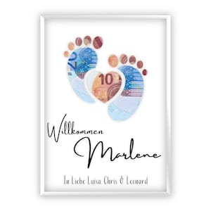 Regalo in denaro per la nascita | Personalizzabile | Figlio Figlia Baby | Regalo di nascita | Regalo per bambini | Idea regalo | Ultimo minuto | PDF
