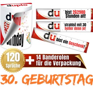 Labels suitable for duplo® | 30th birthday gift for adults | Sayings | Last minute | Gift idea | Milestone | Download | PDF