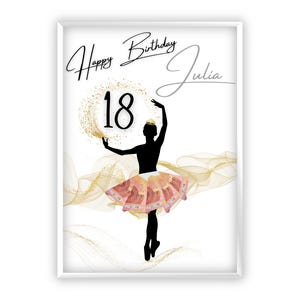 Regalo in denaro per il 18° compleanno | Personalizzato | L'età può essere regolata individualmente | Migliore amico | donna | Ragazza | Ballerine | Balletto | PDF