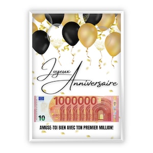 cadeau argento | tom primeiro milhão | A4 | exibir mensagem surpresa para ingressos para oferecer | download imediato | À IMPRIMER