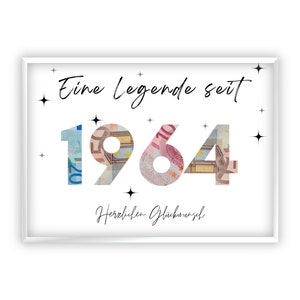 Regalo in denaro per il 61° compleanno | 1964 | Regala soldi in modo creativo | Il tuo primo milione | Regalo dell'ultimo minuto da stampare | PDF