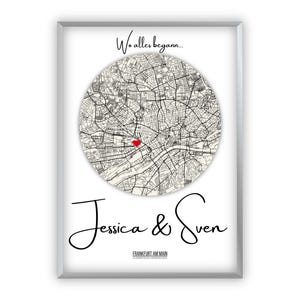 Wedding gift | Where it all began | Coordinates picture | Wedding day | Anniversary | Gift for couples | Valentine&#39;s Day | Engagement