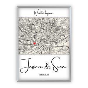 Wedding gift | Where it all began | Coordinates picture | Wedding day | Anniversary | Gift for couples | Valentine&#39;s Day | Engagement