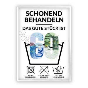 Geldgeschenk zum 60 Geburtstag | A4 | Geld kreativ verschenken | Das gute Stück ist 60 | Last-Minute Geschenk zum Selbstdrucken | PDF