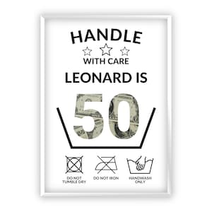Geldcadeau voor 50e verjaardag | Grappig 50e verjaardagscadeau | Mijlpaal verjaardag gepersonaliseerd geldcadeau | Last-minute cadeau | Download PDF
