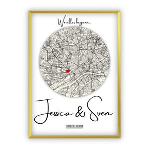 Wedding gift | Where it all began | Coordinates picture | Wedding day | Anniversary | Gift for couples | Valentine&#39;s Day | Engagement