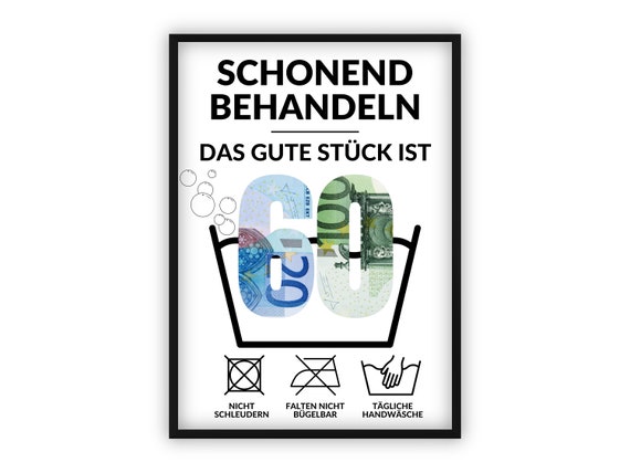 Geldgeschenk zum 60 Geburtstag | A4 | Geld kreativ verschenken | Das gute Stück ist 60 | Last-Minute Geschenk zum Selbstdrucken | PDF