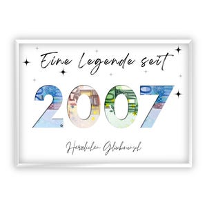 Regalo in denaro per il 18° compleanno | 2007| Regala soldi in modo creativo | Il tuo primo milione | Regalo dell'ultimo minuto da stampare | PDF
