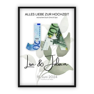 Wedding money gift | YES | Personalizable | DIY | Make money for wedding gifts | PDF Download
