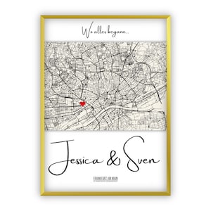 Wedding gift | Where it all began | Coordinates picture | Wedding day | Anniversary | Gift for couples | Valentine&#39;s Day | Engagement