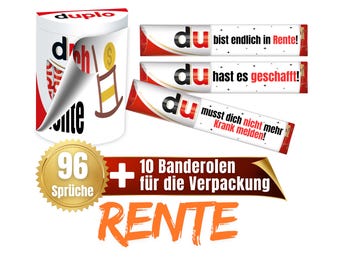 Labels suitable for duplo® | Retirement gift | Sayings | Retirement gift | Gift idea for colleagues | Download | PDF