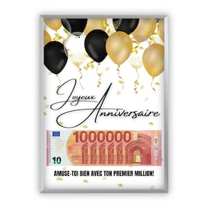 cadeau argento | tom primeiro milhão | A4 | exibir mensagem surpresa para ingressos para oferecer | download imediato | À IMPRIMER